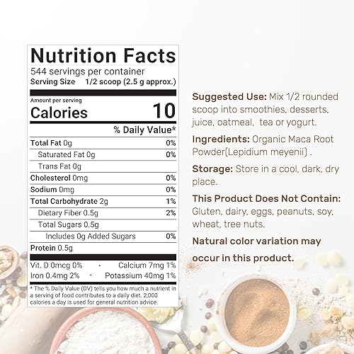 Miniatura 2 de Polvo de raíz de maca peruana orgánica, 3 libras, forma gelatinizada de fácil digestión, suplemento de superalimentos a base de hierbas para hombres