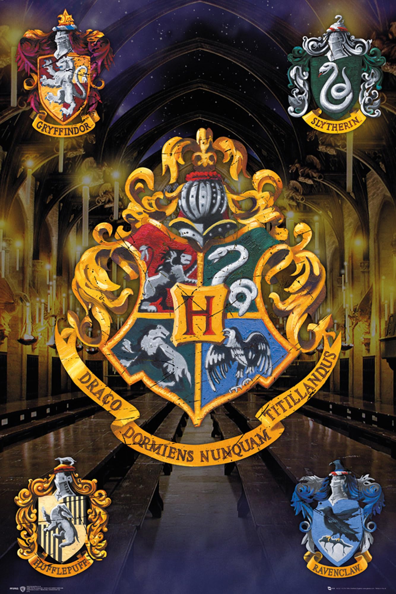 GB eye Harry Potter Crests 61 x 91.5cm Maxi Poster
