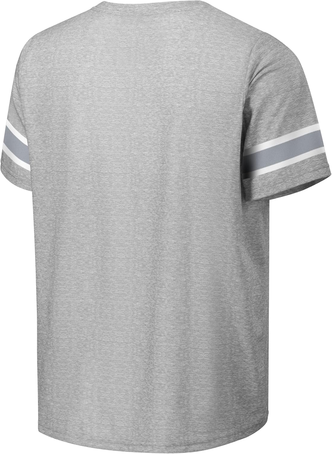 FOCO NFL Men's Officially Licensed Gray Team Color Primary Logo Arched Wordmark Performance Crewneck Short Sleeve T-Shirt - Image 3