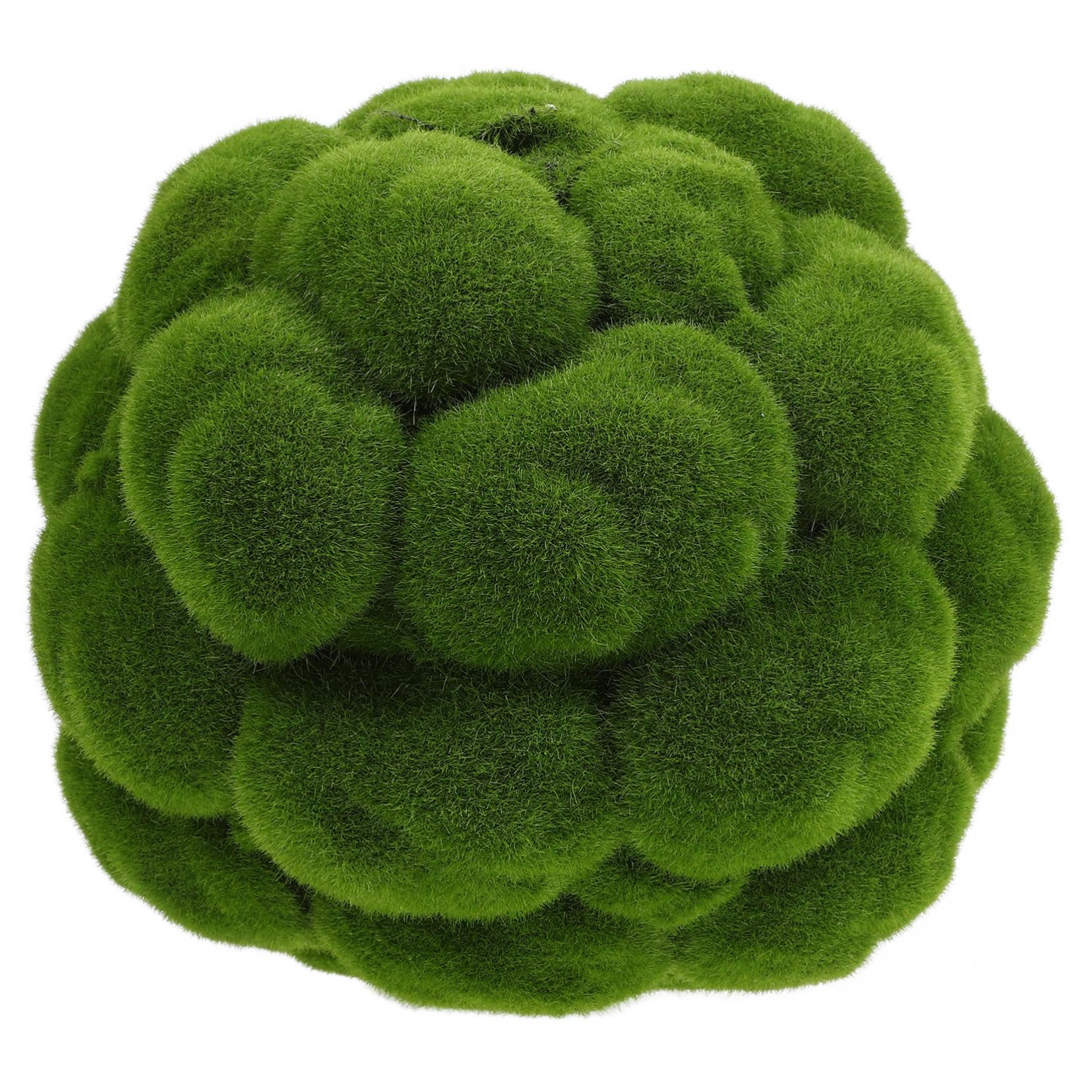 Bola de Musgo Artificial Decorativa de PVC Verde, Aspecto Realista, Fácil de Colgar para Techos y Ventanas, Adorno Natural para Interiores