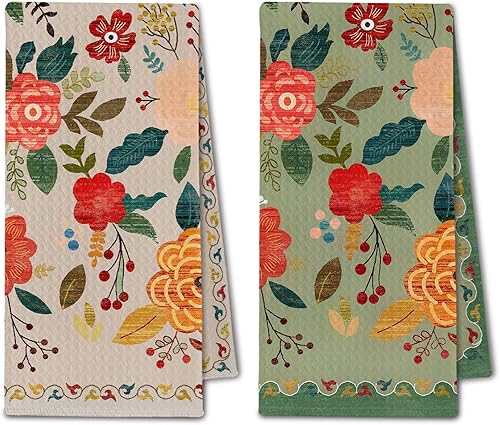 Miniatura 7 de Toallas de cocina abstractas bohemias, color beige y negro, Groovy 70, estilo botánico, retro, paño de secado para cocina, toallas de mano modernas