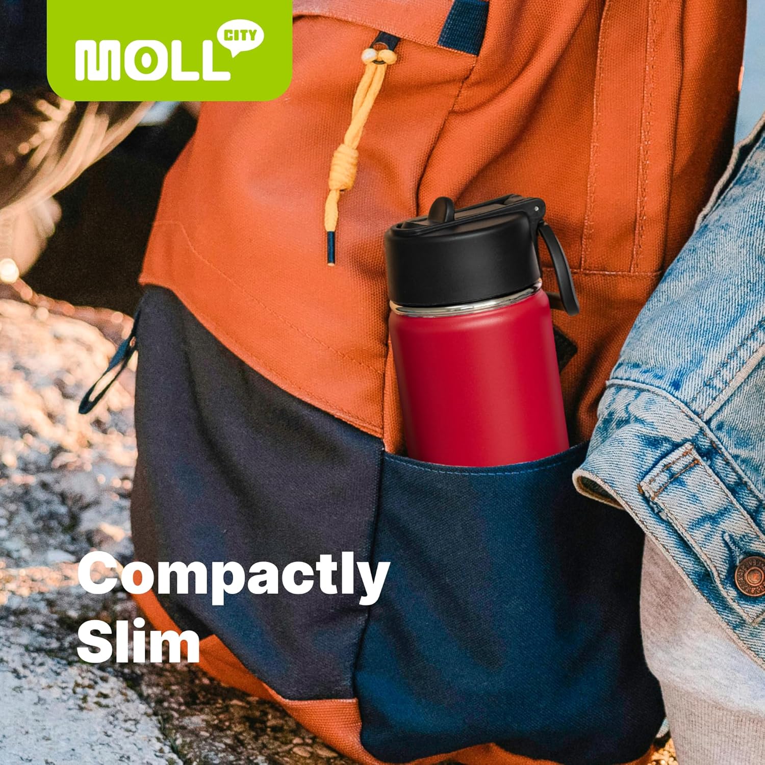 Water Bottle with Straw-12 oz Stainless Steel Double Wall Vacuum Insulated Sports Water Bottles for School, Leak-Proof Travel Water Flask for Boy (Black) - Image 8