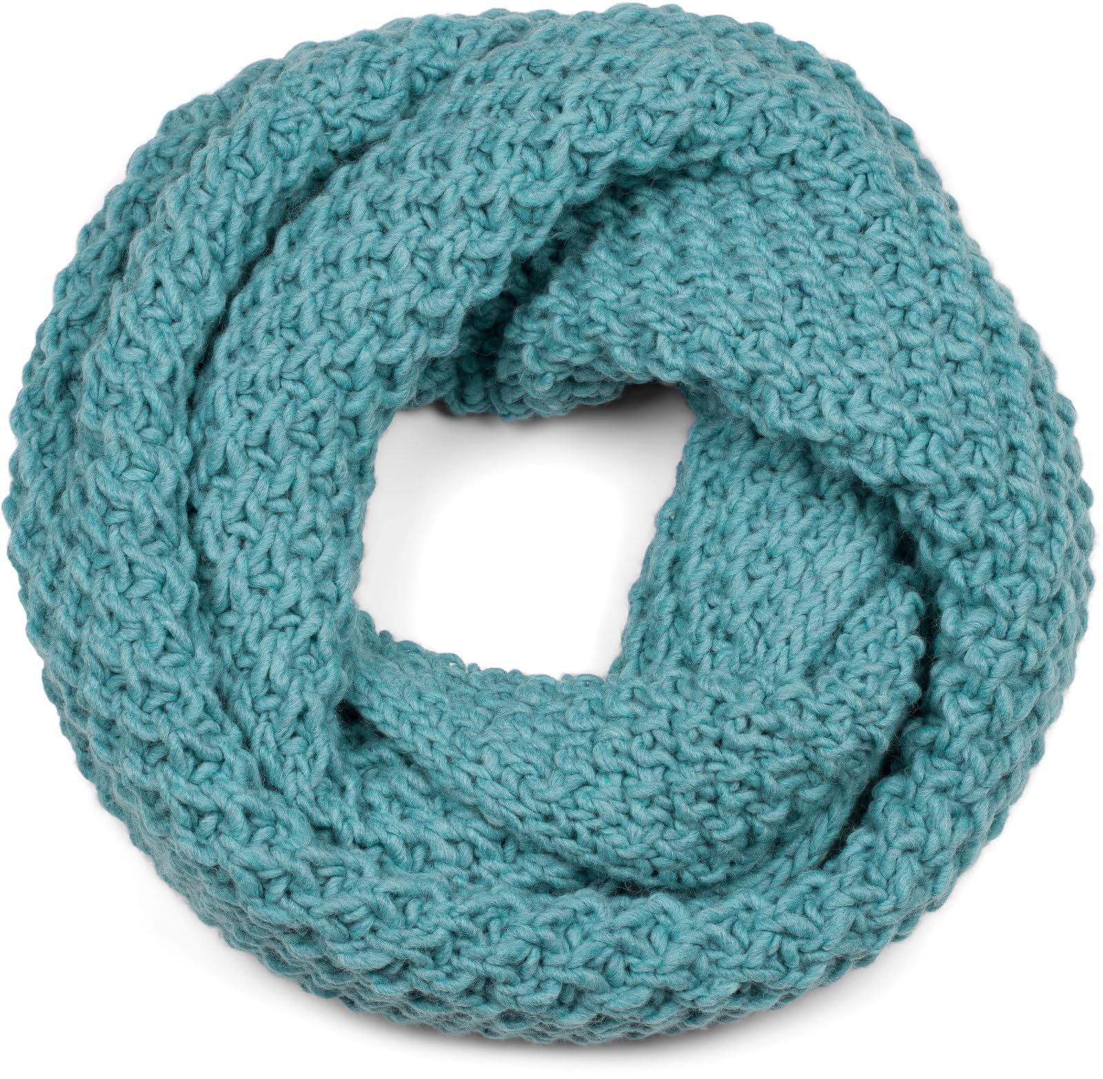 styleBREAKER Unisex Winter Scarf & Snood in Rough Knit Pattern - Turquoise