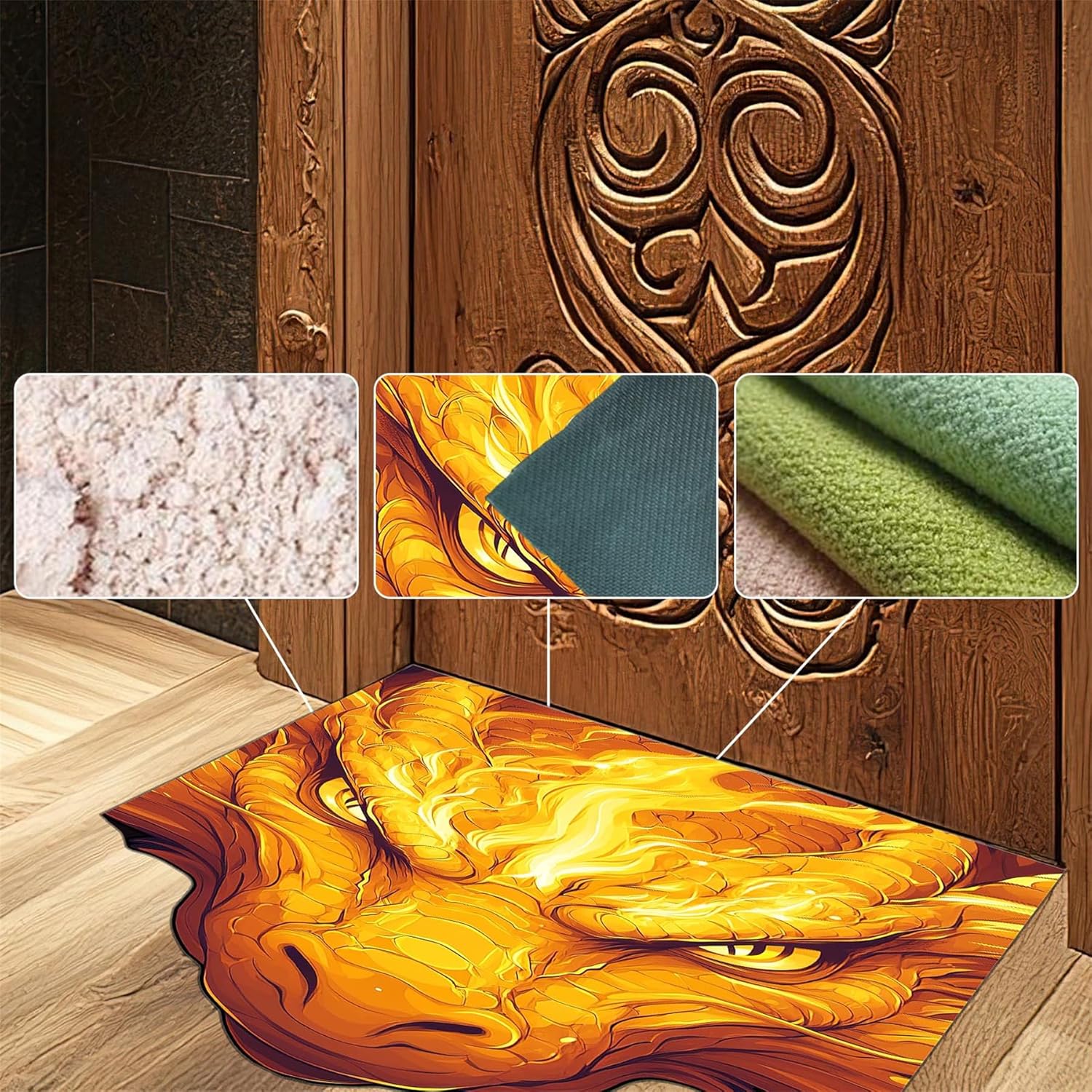 Dragon Bath Mats for Bathroom - Dragon Bath Rugs for Shower Unique Cool Rug for Bathroom Floor Indoor Doormat Accessories,27.5"x23.6"