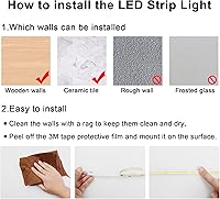 Vista 4 de COB LED Strip Light Warm White, High Bright LED Lights with 2400LEDs, RF Remote and UL Power Supply, 2700K Dimmable LED Rope Lights for Mirror