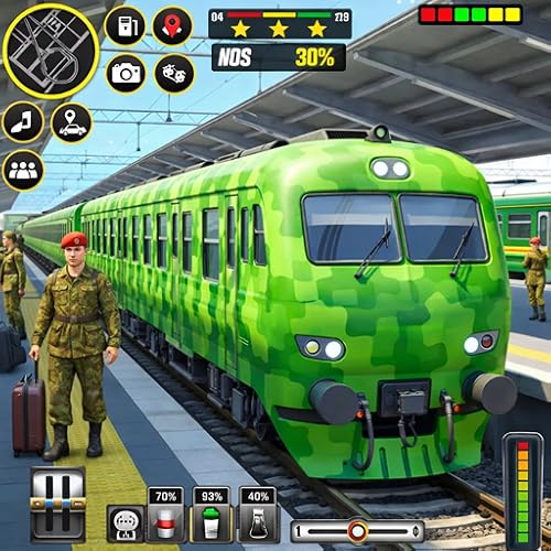 Jeux de simulation de tir sur train de l'armée américaine - Attaque d'officiers militaires au fusil de sniper - Transporteur de marchandises 3D moderne pour soldats sur les chemins de fer