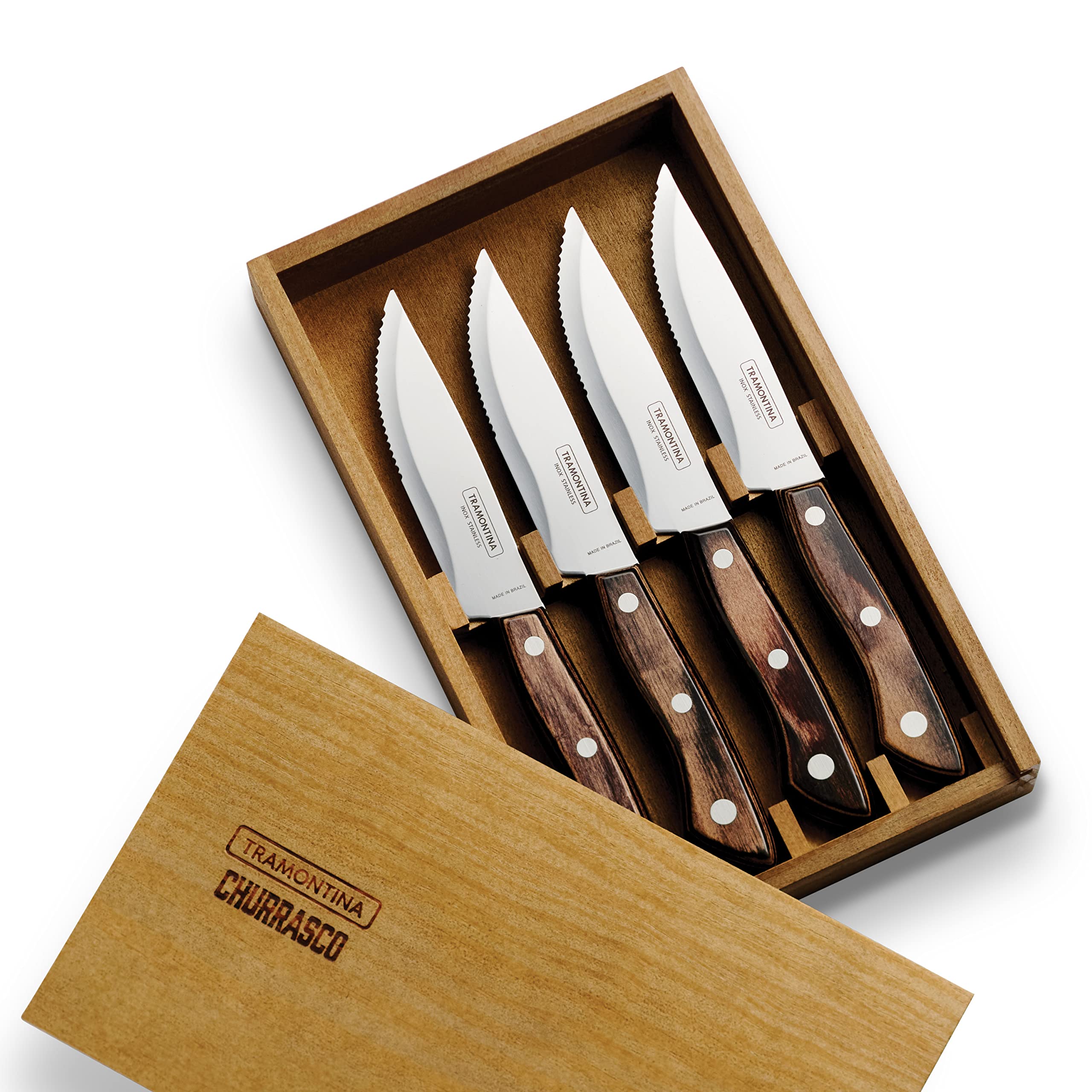 Amazon.com: Tramontina 4 Piece Steak Knife Set - Polywood