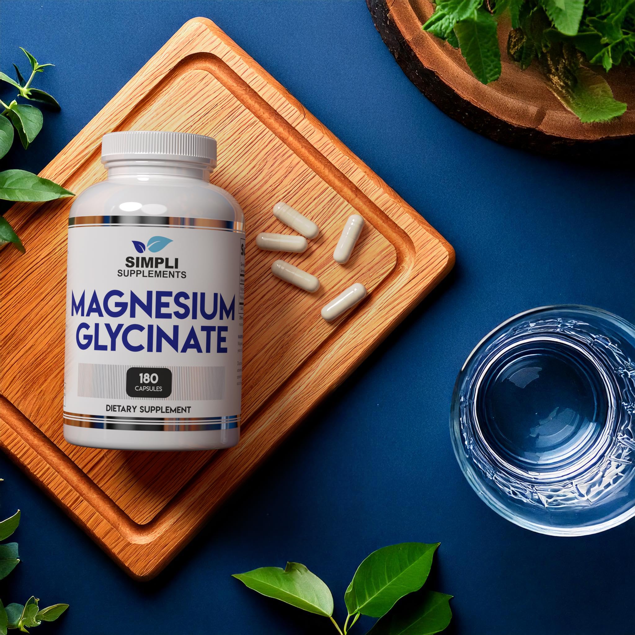 Magnesium Glycinate 400mg per Serving – High Absorption – Gentle on Stomach – Supports Sleep, Relaxation, Muscle, Bone & Immune Health – Non-GMO, Vegan, 180 Capsules