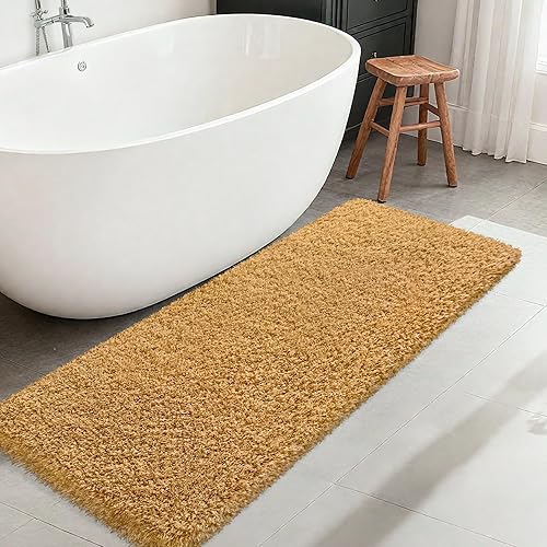 Miniatura 53 de Alfombras de Baño Antideslizantes 24"x16", Alfombrillas de Baño Absorbentes de Secado Rápido, Alfombras de Baño de Microfibra Shaggy, Felpa Extra