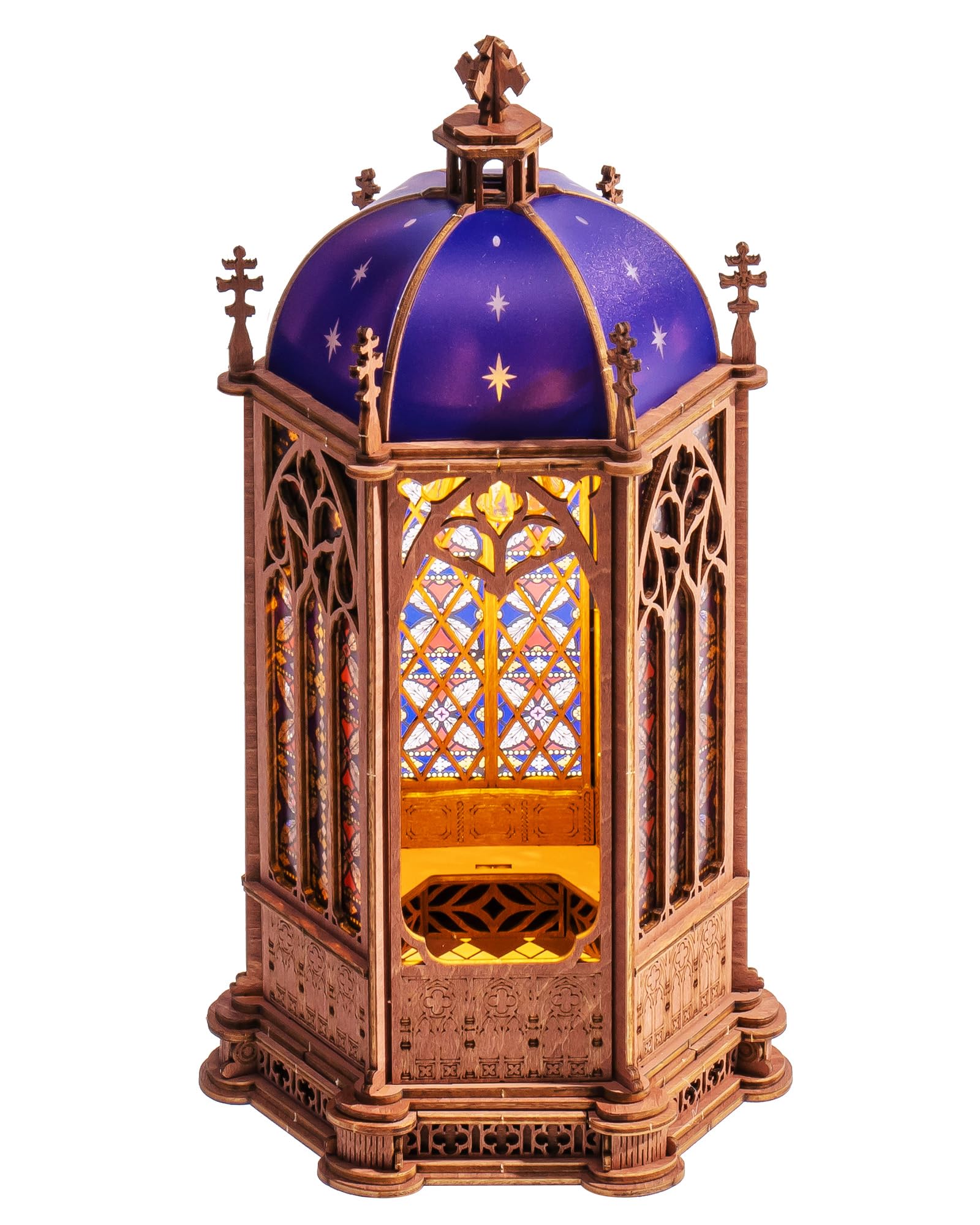 Cathedral 10セット Rolife 3D Puzzle Starry Dome Cathedral Building Model Set Wooden