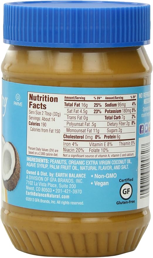 Crema de Coco y Maní Earth Balance 192 oz Pack de 12 miniatura 2