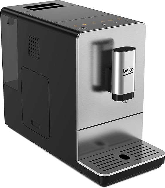 Beko 8813513200 Bean to Cup Coffee Machine CEG5301X Stainless Steel Design, 19 Bar Pressure, Includes Easy to use One Touch LCD Control, Pre-Brewing System & Removable 1.5L Water Tank