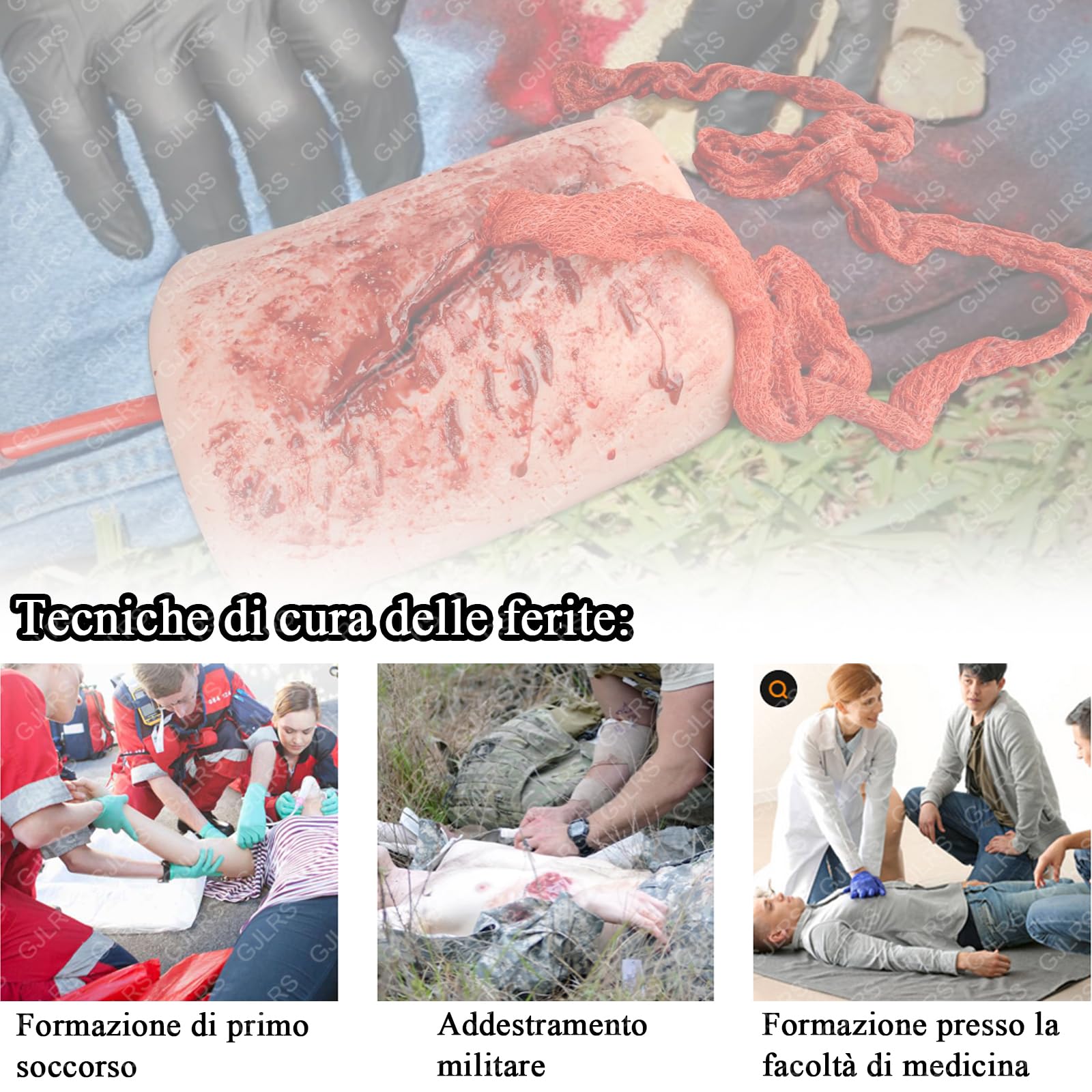 Kit Di Formazione Stop The Bleed, Kit Di Formazione Per La Medicazione Delle Ferite, Modello Di Simulatore Di Ferite, Materiali Ecocompatibili, Reali E Sicuri, Formazione Per La Medicazione Delle Feri