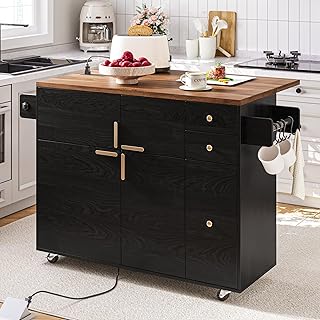 Kitchen Island with Storage, 53.5