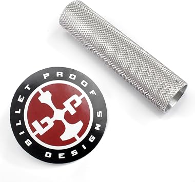Knurled Aluminum Internal Throttle Sleeve for Rubber Grips & 1" Handlebars - Designed to Work with Custom Harley Bobber Chopper Builds - CNC Machined 6061 Aluminum - Includes Hardware - Made in USA