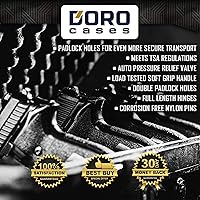 Vista 9 de Estuche para pistola Doro para 6 pistolas 24 con inserto de espuma MyCaseBuilder personalizado, resistente al agua, armas de fuego tácticas