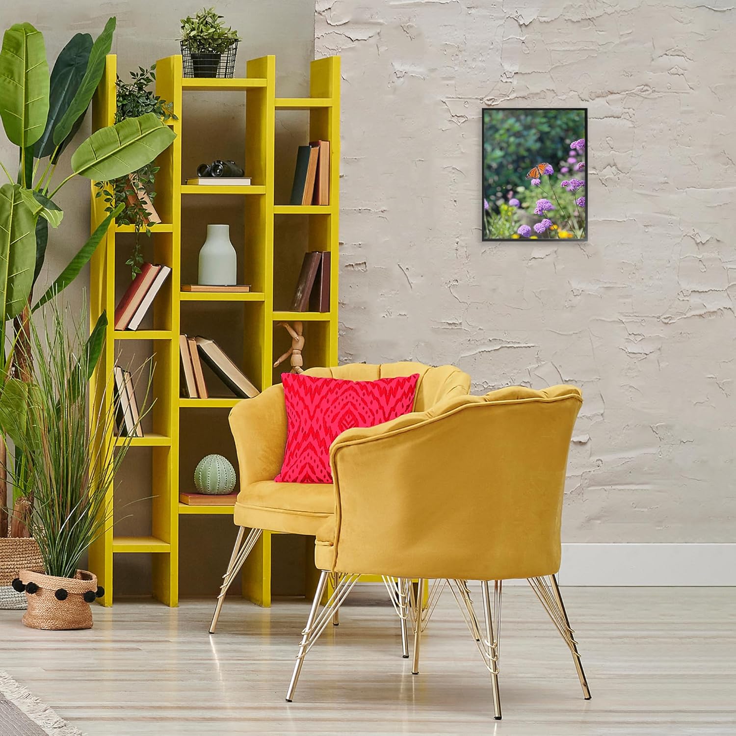 Stupell Industries Butterfly in Meadow Framed Giclee Art Design by Kali Wilson