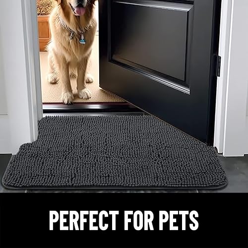 Miniatura 7 de OLANLY Tapete para puerta de perro para patas fangosas, absorbe la humedad y la suciedad, absorbente, antideslizante, lavable, de microfibra de