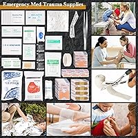 Vista 6 de Kit de supervivencia de emergencia de 318 piezas, equipo de supervivencia y equipo de primeros auxilios, suministros médicos para vehículos, viajes