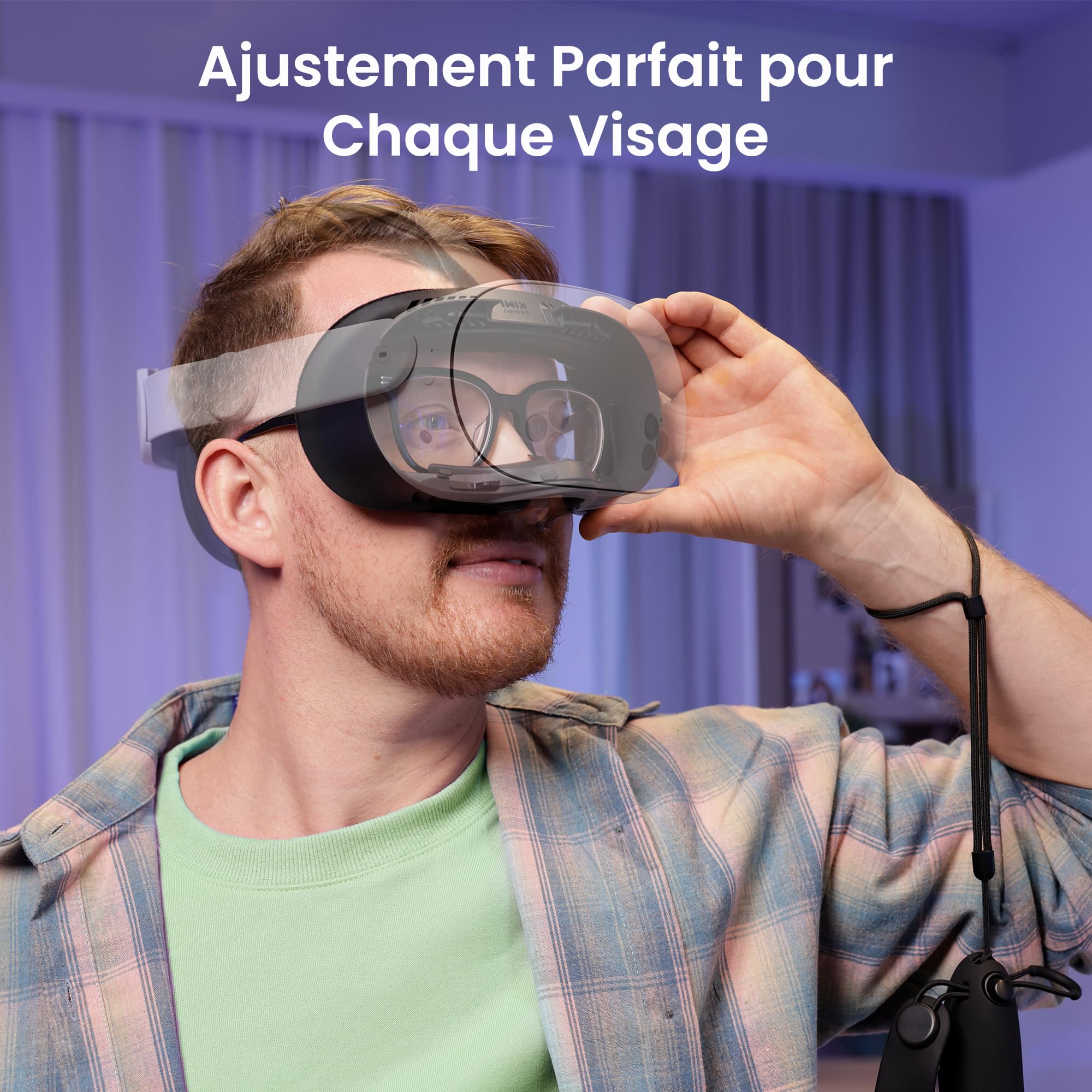 KIWI design V4 Face Cover, Coussinets d'Interface Faciale Compatible avec Meta Quest 3S, Non Compatibles avec Meta Quest 3