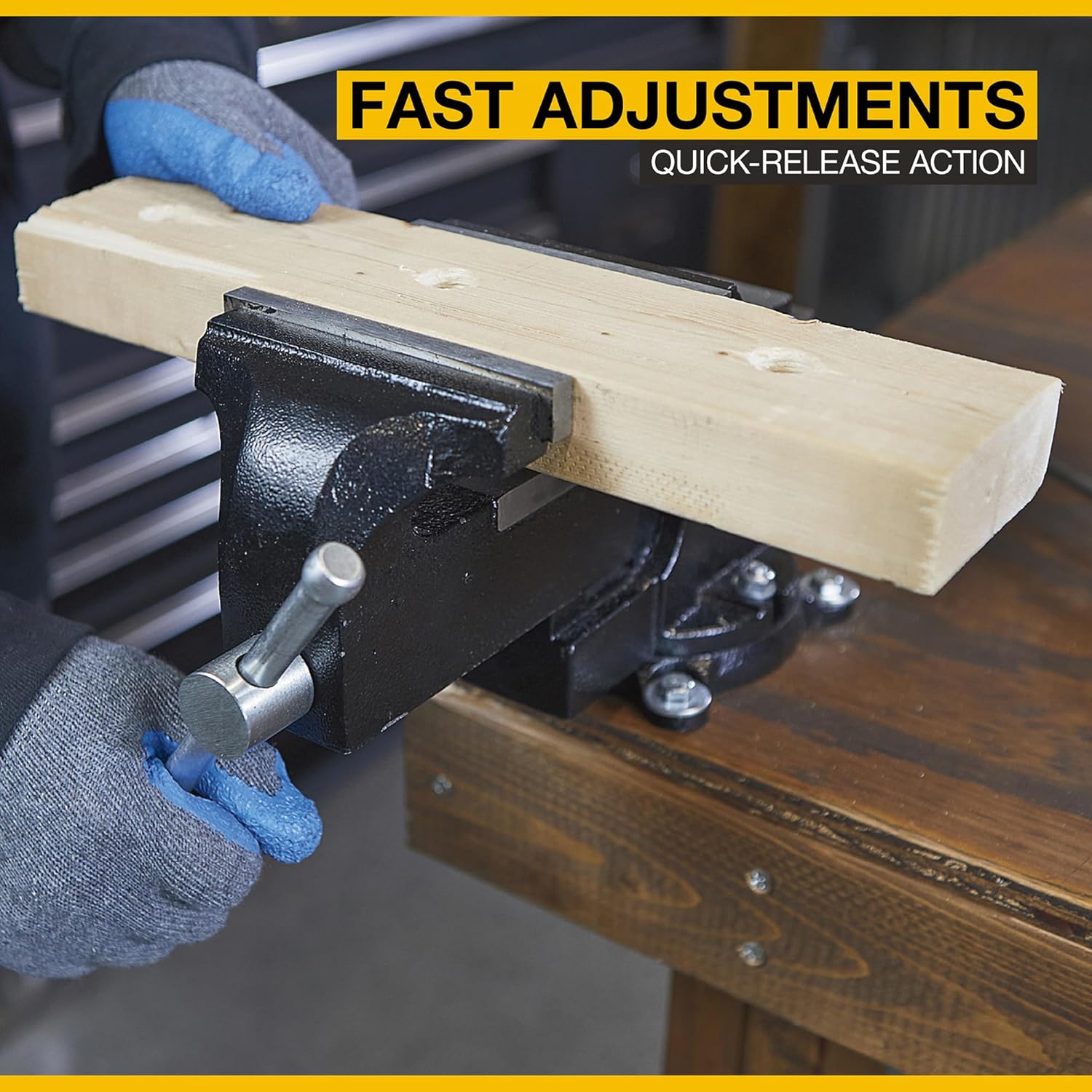 Klutch Quick-Release Bench Vise, 5in. Jaw Width, Model# AT-QRV-05