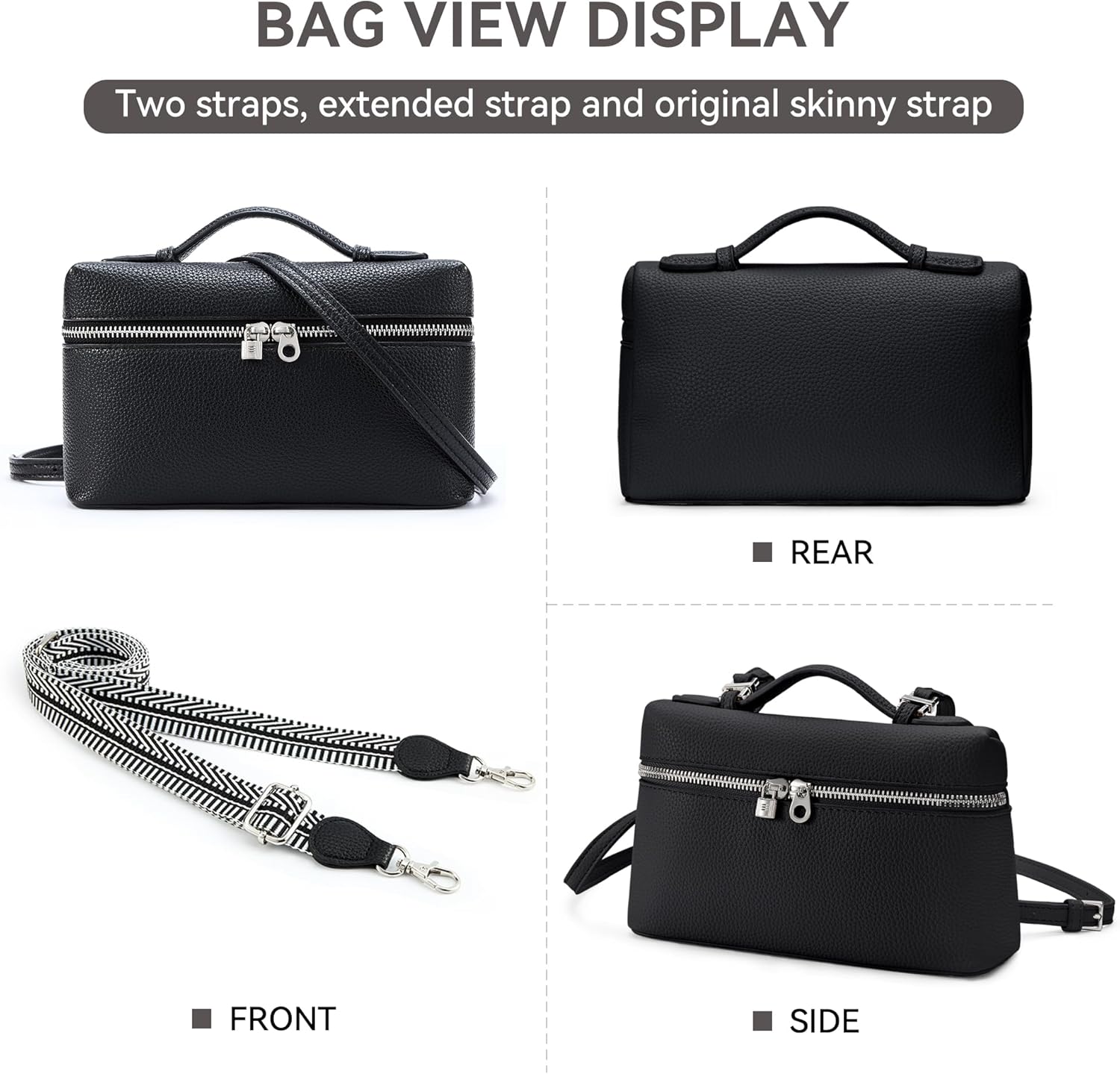 KALIDI Crossbody Bag for Women Small Top-Handle Pouch Designer Shoulder Handbag Quiet Luxury Leather Trendy Purse - Image 4