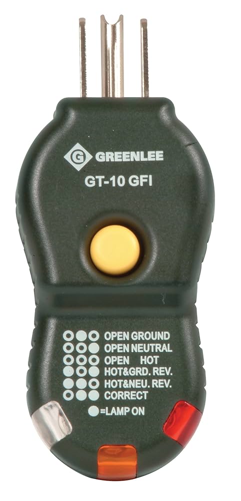 Greenlee GT-10GFI Tester, Circuit GFI, Circuit Tester