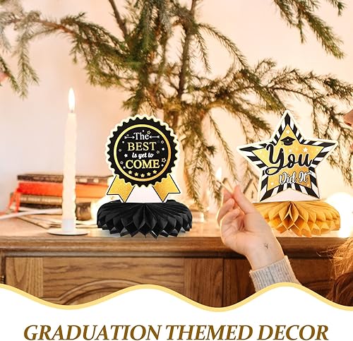 Miniatura 3 de 1 Set Graduation Season Cellular Station Congrats Grad Honeycomb Diploma Honeycomb Graduation Honeycomb Centerpiece College Graduation Decorations