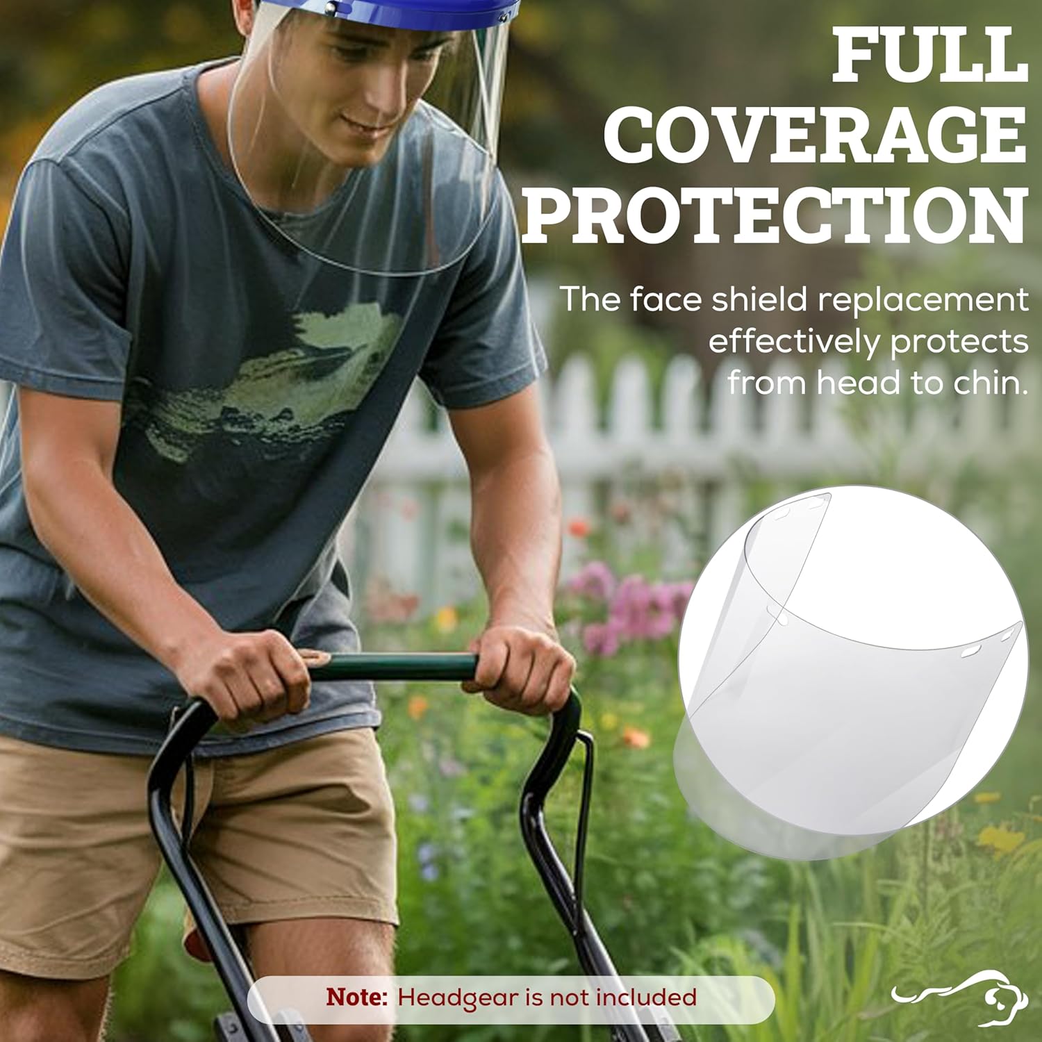 SAFE HANDLER Replacement Face Shields – Clear Polycarbonate Visor, Face Shield Replacements for Safety Headgear with Face Shield (Case of 200)