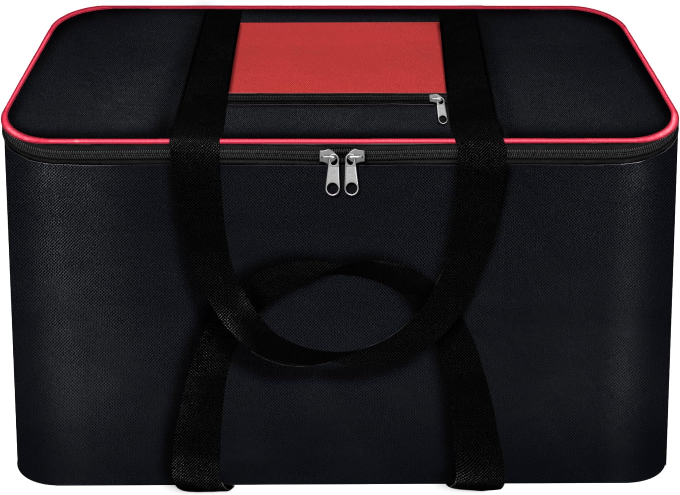 SAITECH IT Nylon Big Underbed Moisture Proof Storage Bag With Zippered Closure And Handle Black