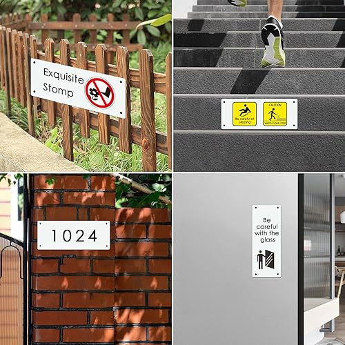 Miniatura 7 de Letrero de aluminio en blanco  Blanco  9.84 pulgadas de alto, 3.94 pulgadas de ancho, aluminio  Paquete de 24 (9.84 x 3.94 pulgadas, blanco-24