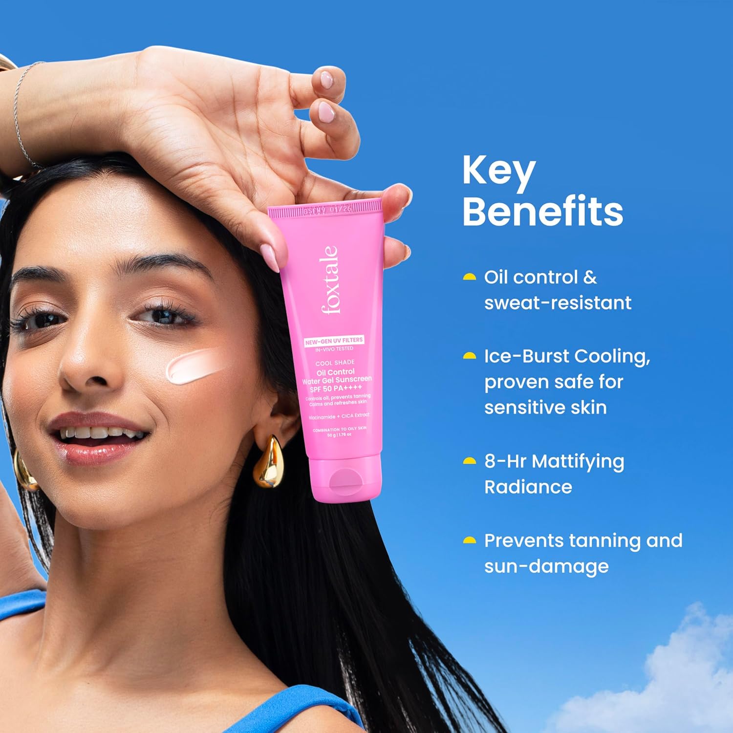 Ice-burst Cooling SPF 50 Matte Gel Sunscreen for Oily skin thumbnail 2