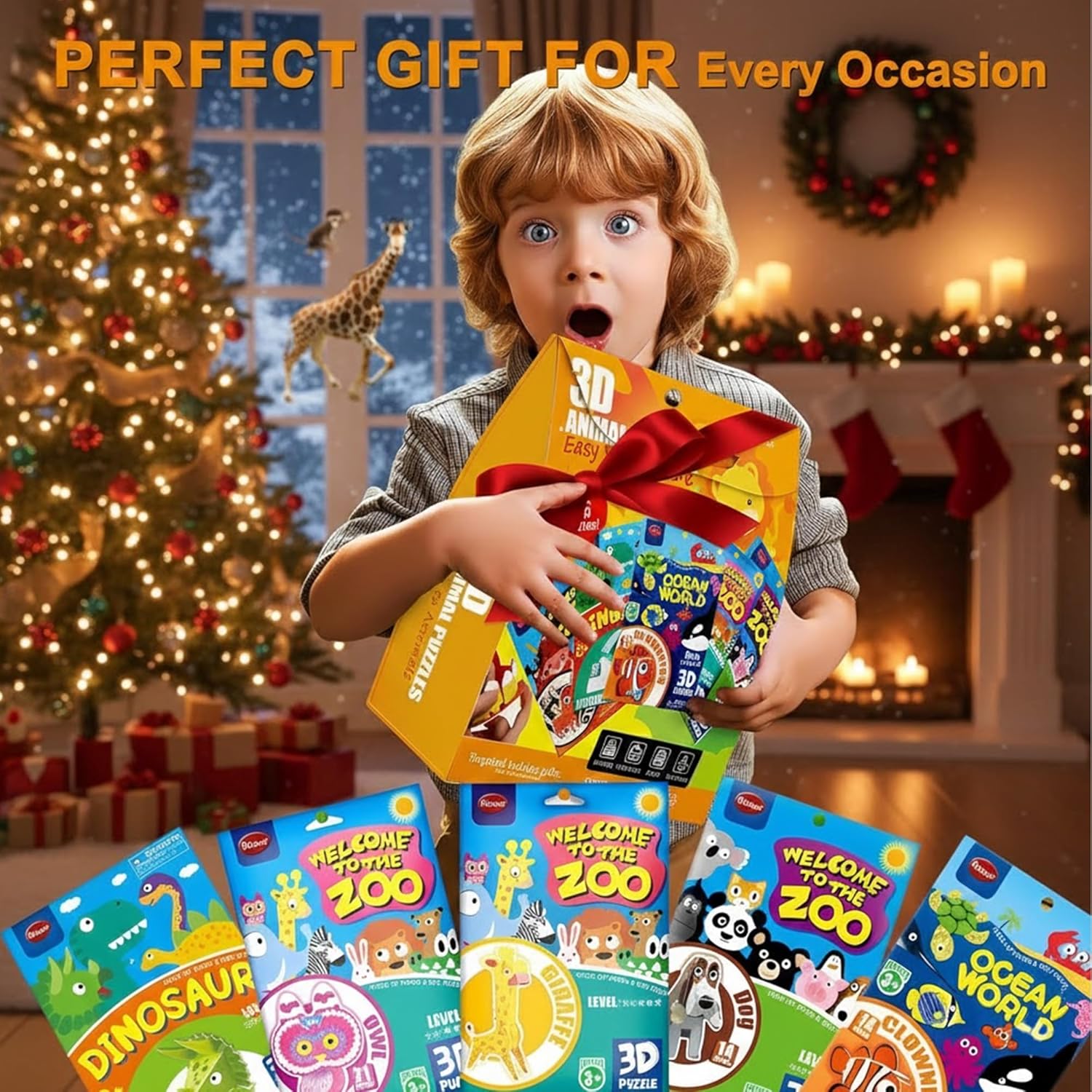 3D Animal Puzzles for Kids Ages 3-8 Boys & Girls, DIY Art Craft Educational Learning Toys, Safe Foam Model Building Kits, Fun STEM Project Activity, Birthday Gift for 3 4 5 6 Year Old