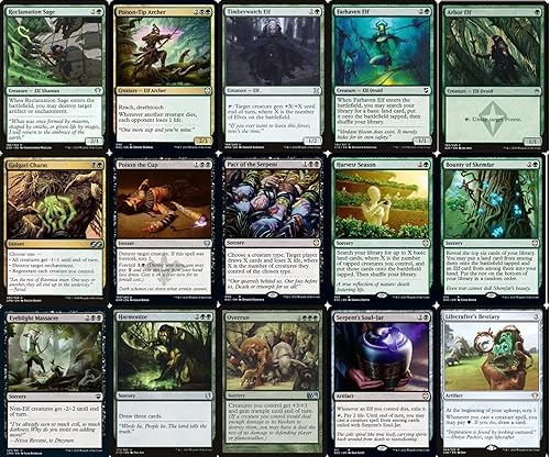 Miniatura 4 de Elite Golgari Elf Commander Deck - Lathril - Verde Negro - EDH - 100 cartas - Magic The Gathering Deck - Muy fuerte
