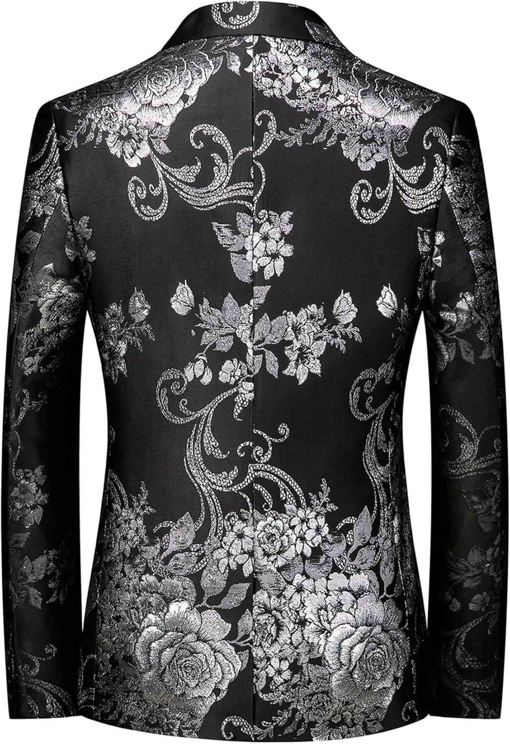 UNINUKOO Mens Suit Jacket Paisley Notch Lapel 1 Button Stylish Funky Party Dinner Tuxedo Blazer Jacket - Image 6