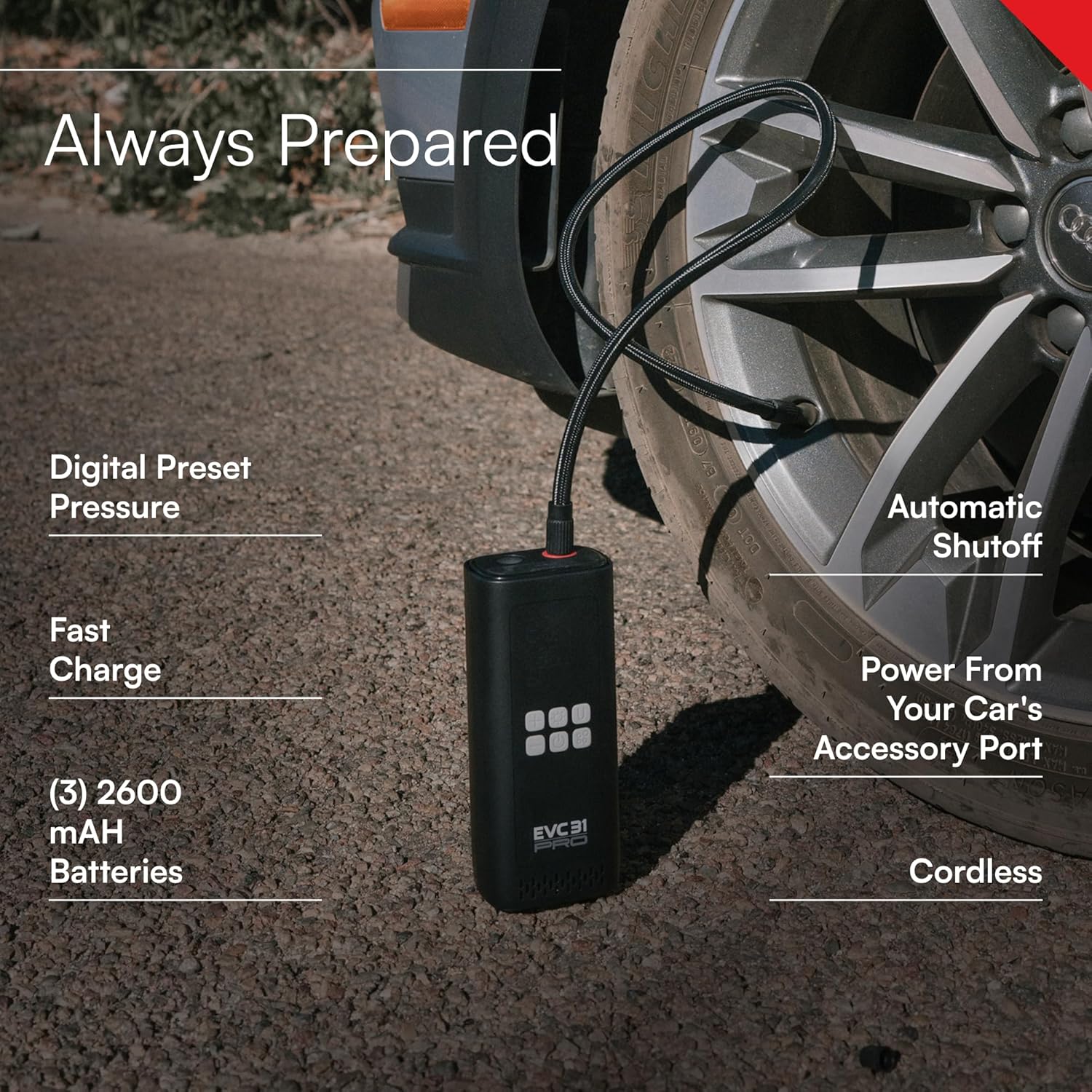 VIAIR EVC31 PRO showing power source options