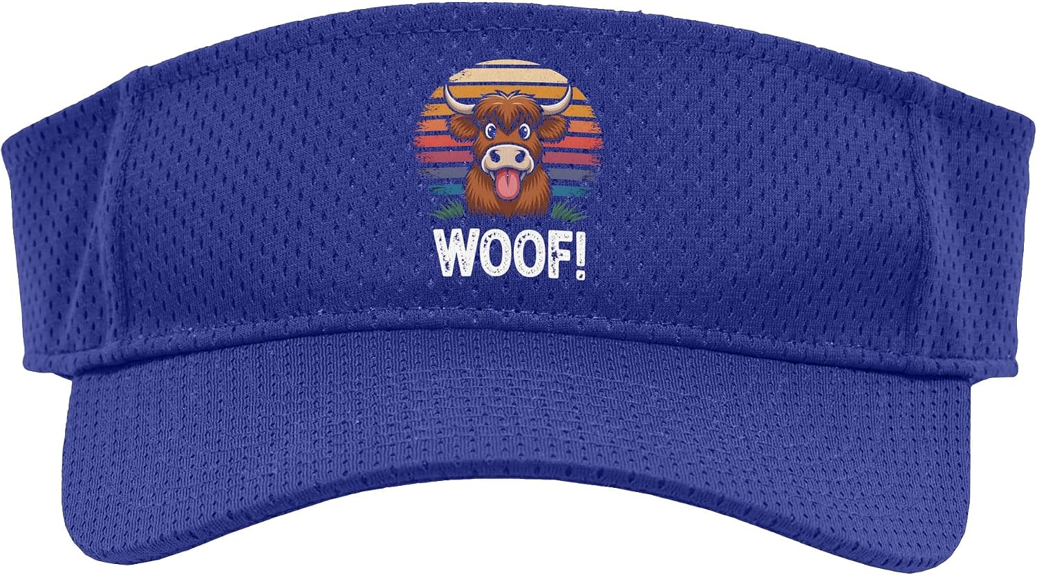 Funny Cow Bull Cattle Steer Vintage Sunset for Kids Farm Sport Sun Visor