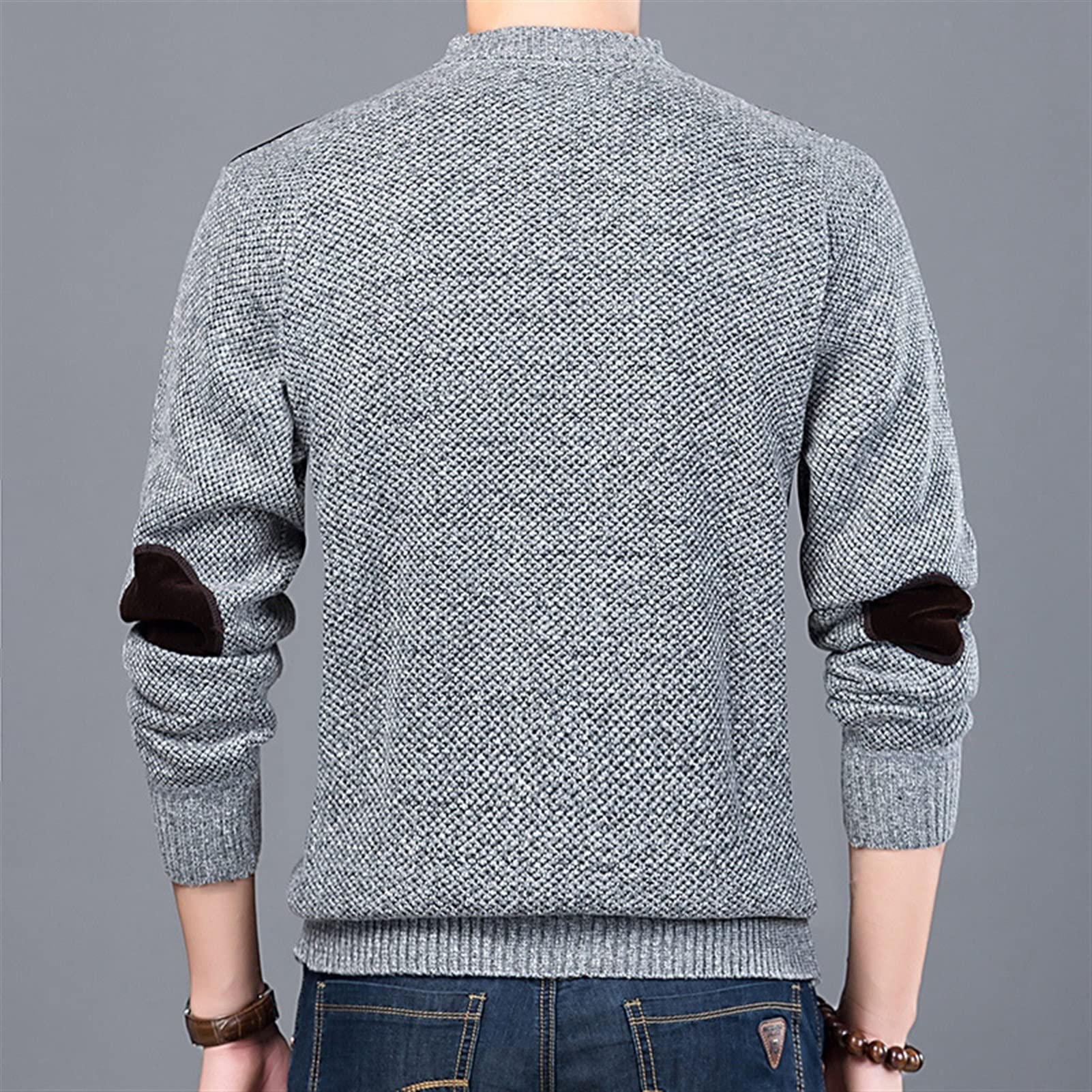 Świąteczny sweter miękki dzianinowy modny markowy sweter dla mężczyzn swetry o dopasowanym kroju sweter dzianina okrągły dekolt jesień koreański styl casual odzież dżentelmen sweter na zewnątrz (kolor: C, rozmiar: L)