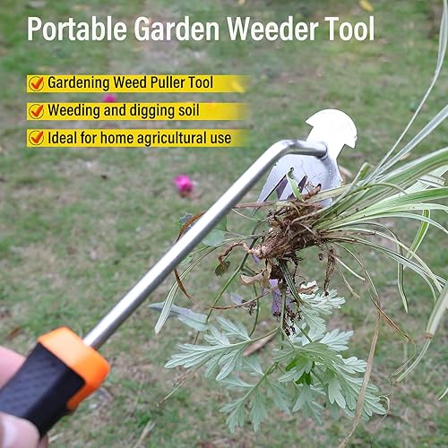 Miniatura 4 de Herramienta de eliminación de malezas, herramienta portátil para deshierbar de jardín, herramientas de mano de jardín para jardinería de verduras,