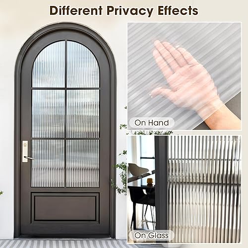 Miniatura 6 de Coavas Película de vidrio para ventana Película de privacidad para ventana, no adhesiva, película de privacidad para ventana, bloqueo solar, control
