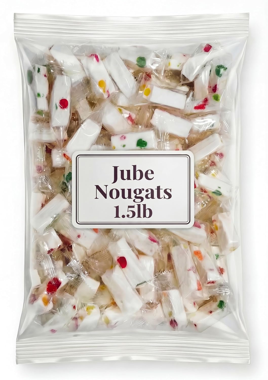 Wrapped Jube Nougats - 1.5 lbs of Colorful Fruity Fresh Delicious Individually Wrapped Nougat Candy