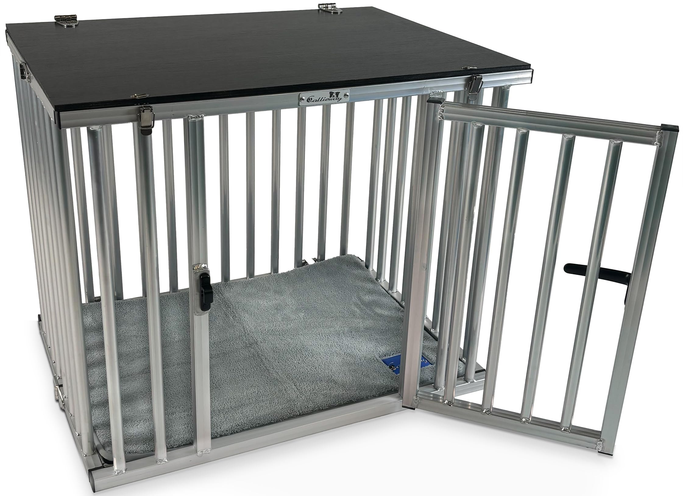Cage de Transport en Aluminium pour Chiens à la Maison, Pliable, Portable et Poids léger (XL)