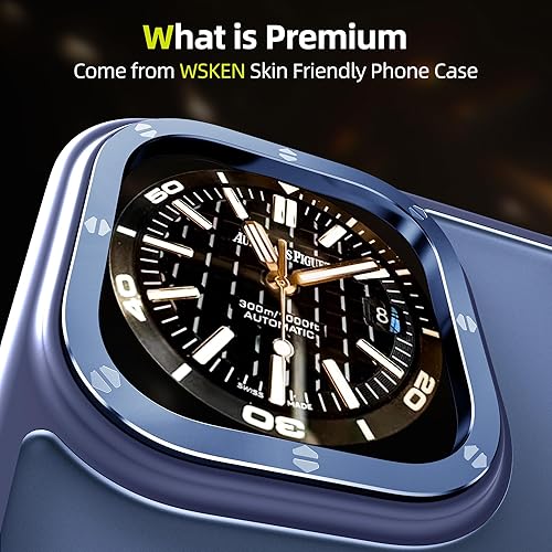 Miniatura 2 de WSKEN Funda magnética para iPhone 15 Pro Max compatible con MagSafe agradable a la piel protección de marco de lente de cámara de metal Funda