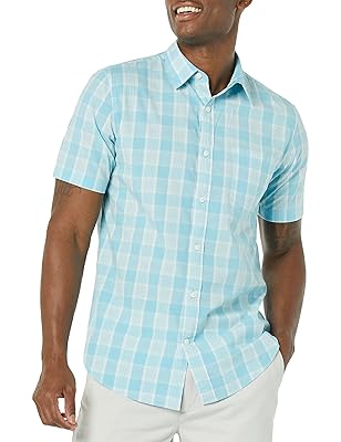 Amazon Essentials Men's Slim-Fit Short-Sleeve Poplin Shirt