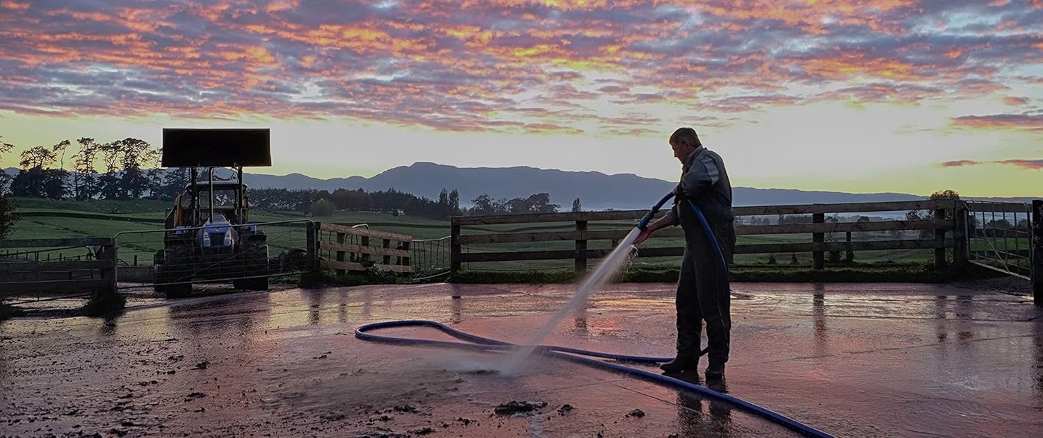 AG-Lite Rubber Hot & Cold Water Rubber Garden Hose: Ultra-Light & Super Strong - 2X the water flow than 5/8" hose (1"x 15') - BSALONE15 : Patio, Lawn & Garden