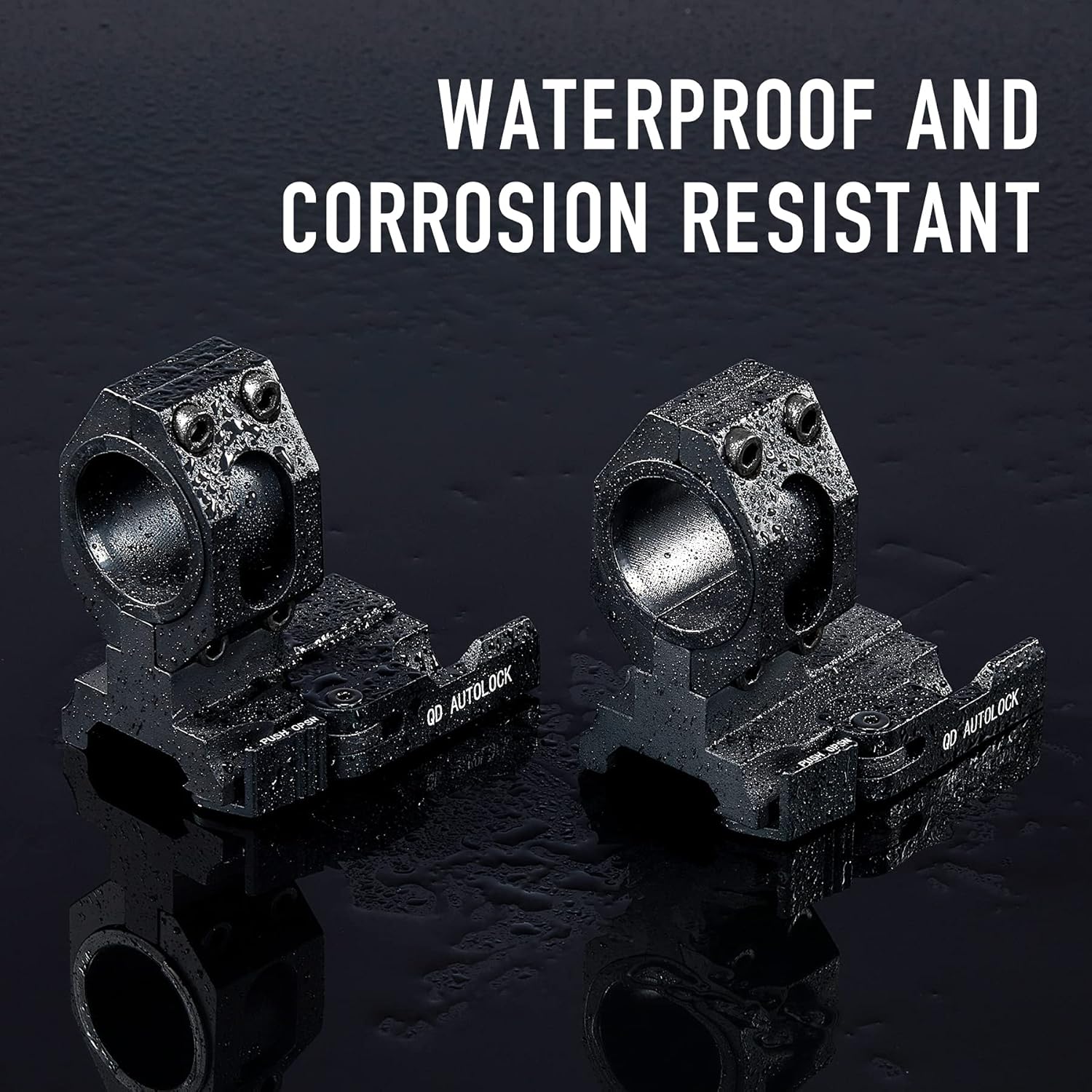 HIRAM Scope Rings 2 Pack for 1" and 1.2" Rifle Scopes and More, QD Scope Mount Rings for 20mm Picatinny and Weaver Rails, Set of 2 Scope Rings for Red Dot Holographic Magnifier Tactical Optics, Black : Sports & Outdoors