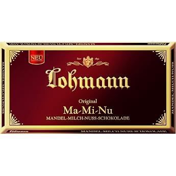 Lohmann MA-MI-NU Almond Milk Nut Chocolate Pack of 4 4x 100 g