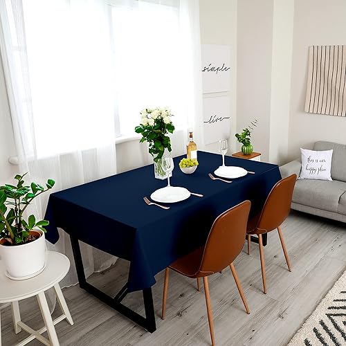 Miniatura 9 de Utopia Kitchen - Paquete de 2 manteles rectangulares lavables a máquina, tela de poliéster, para comedor, fiestas de bufé, pícnic, eventos, bodas y