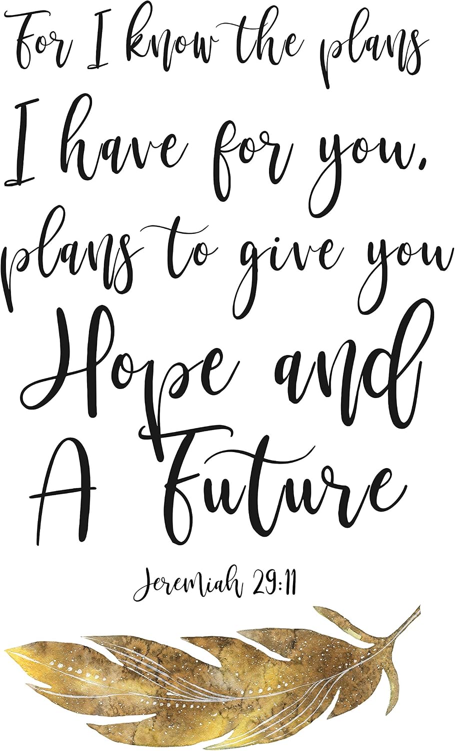 Amazon.com: Bible Verse Wall Art: Jeremiah 29:11 - For I know the plans ...