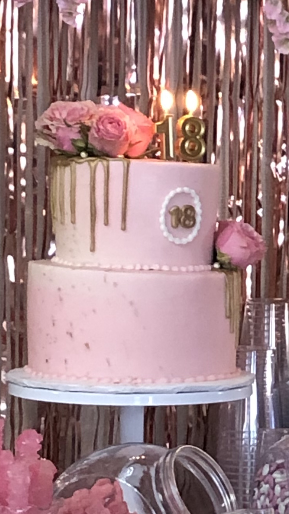 Bailym 18th Birthday Candles,Gold Number 18 Cake Topper for Birthday ...